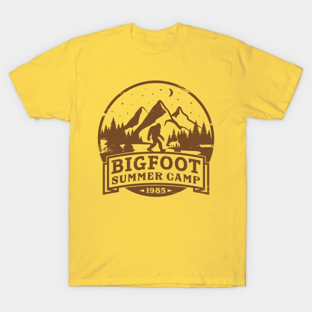 Bigfoot Summer Camp T-Shirt by Funnin' Funny